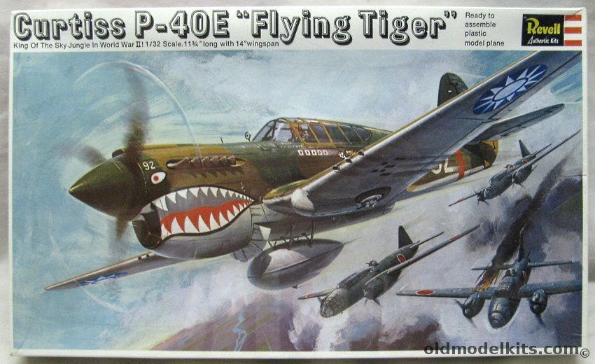 Revell 1/32 Curtiss P-40E Flying Tiger Warhawk, H283-200 plastic model kit